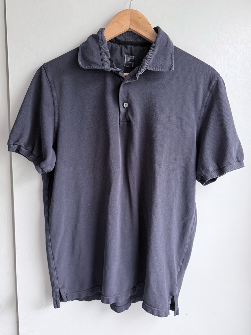Fedeli Navy Cotton Polo Shirt Men’s Size 52 L